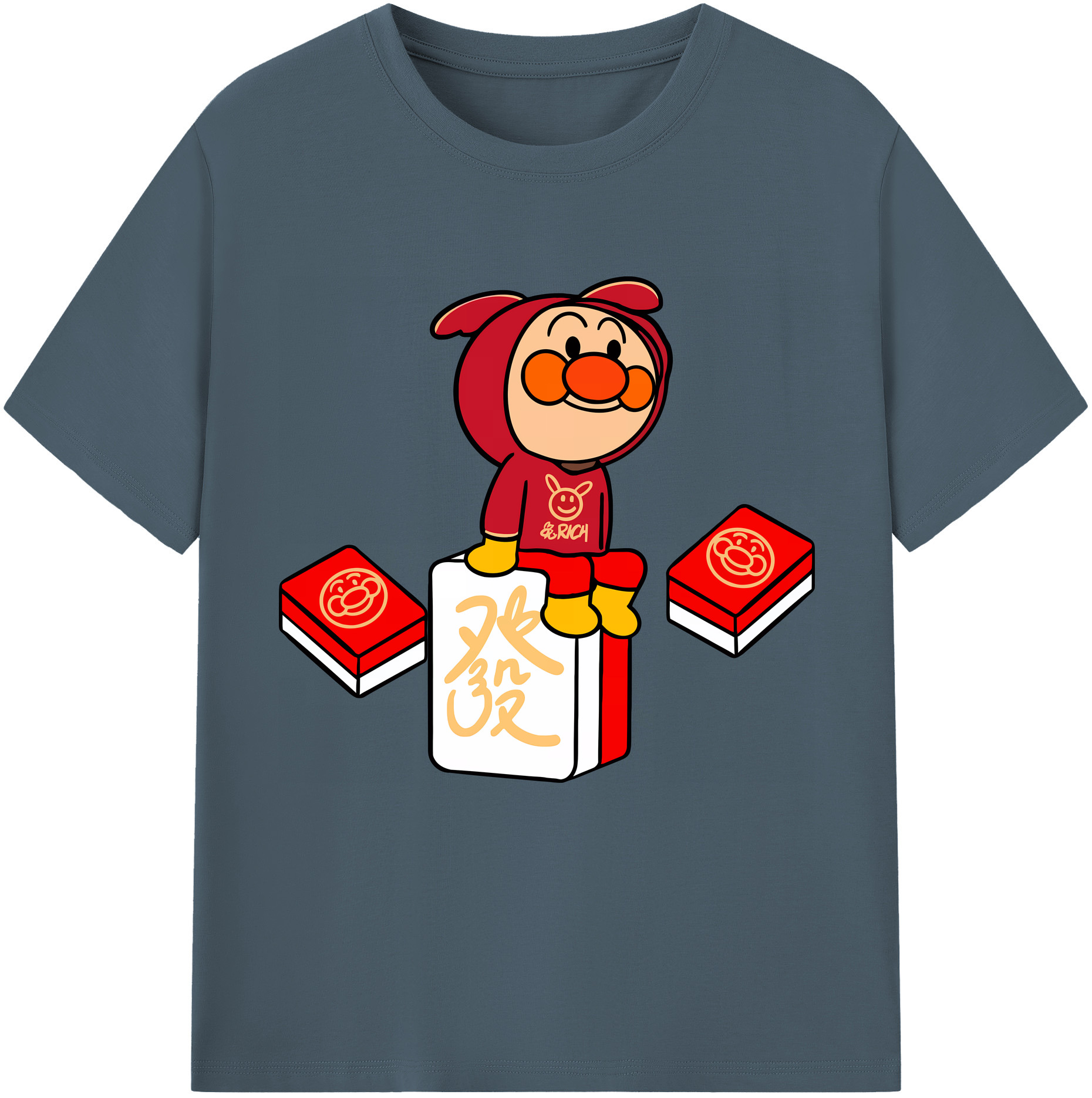 （画像用） アンパンマン Anpanman 綿100％半袖Tシャツ（フロントプリント）